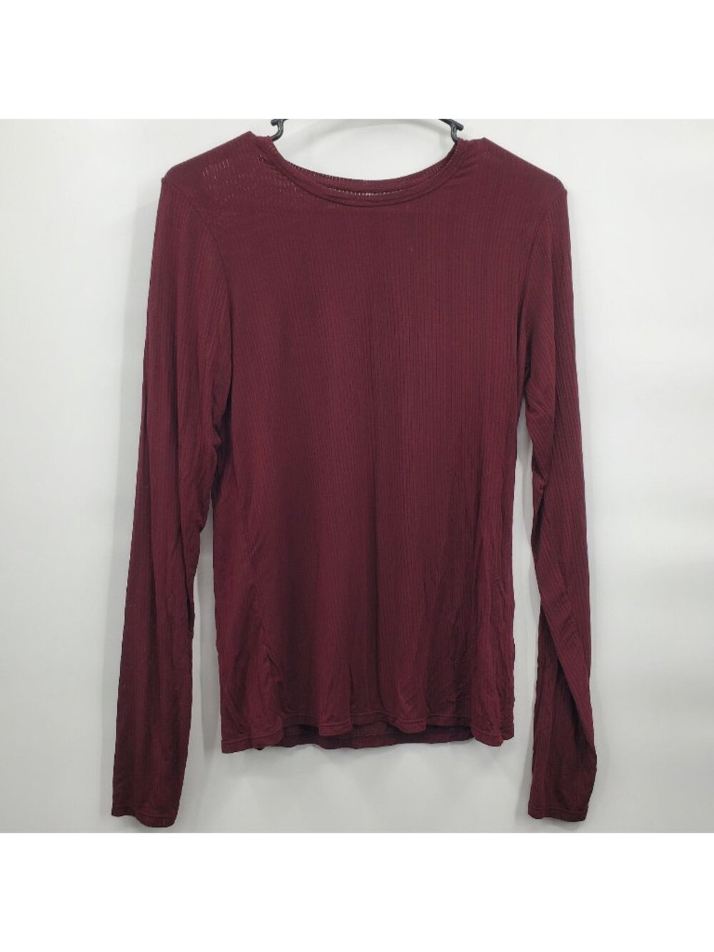 Negative Long Sleeve Ribbed Crewneck Top Women Size L NWOT Underwear